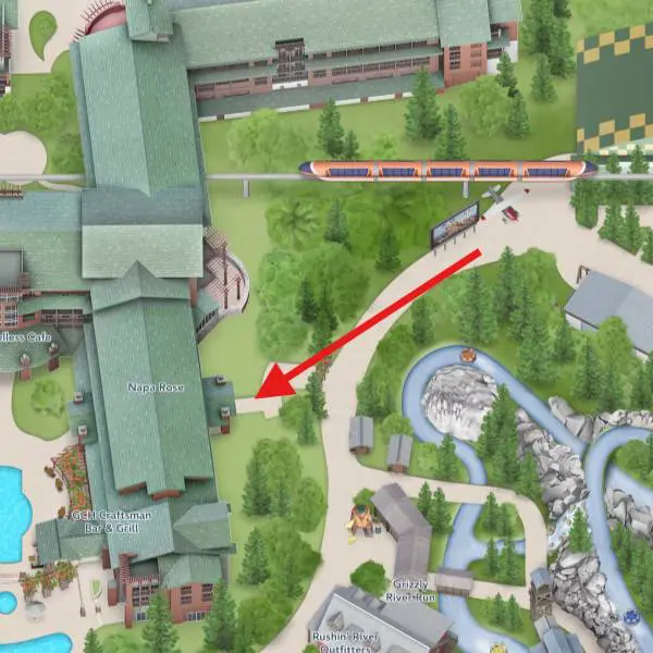 Location of Grand Californian Hotel Lobby For Neurodivergent Disneyland Visitors.