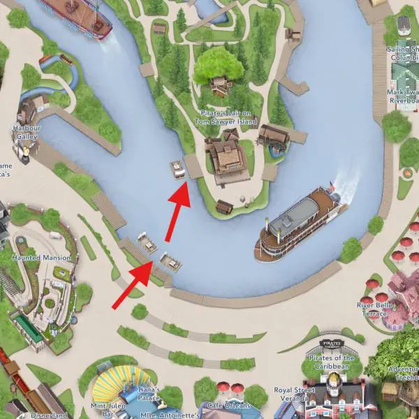 Location of Tom Sawyer Island For Neurodivergent Disneyland Visitors.