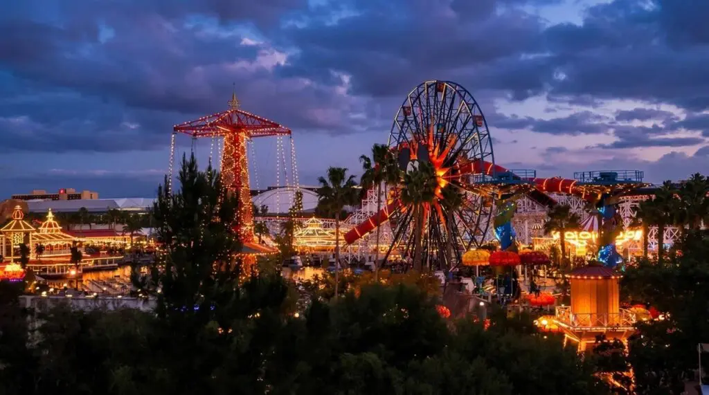 California Adventure Theme Park View from Grand Californian
