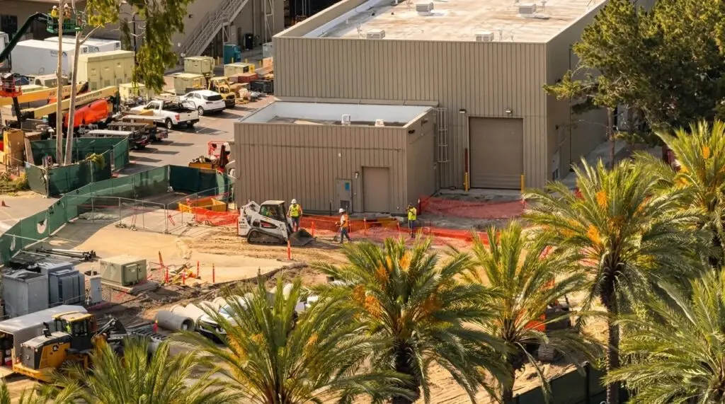 Construction of the new Coco Ride being built at Disneyland California Adventure