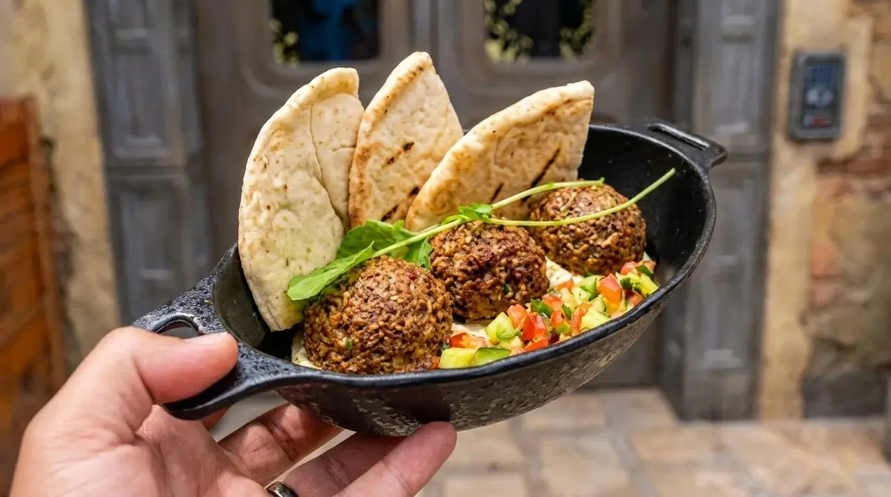 Halal food at Disneyland, Felucian Kefta and Hummus Garden Spread at Galaxy's Edge Docking Bay 7