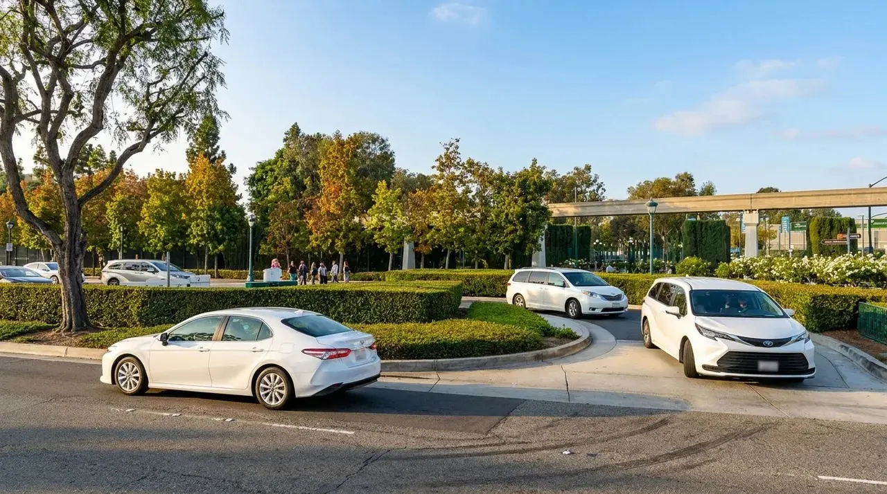 Harbor Boulevard Guest Dropoff at Disneyland Resort