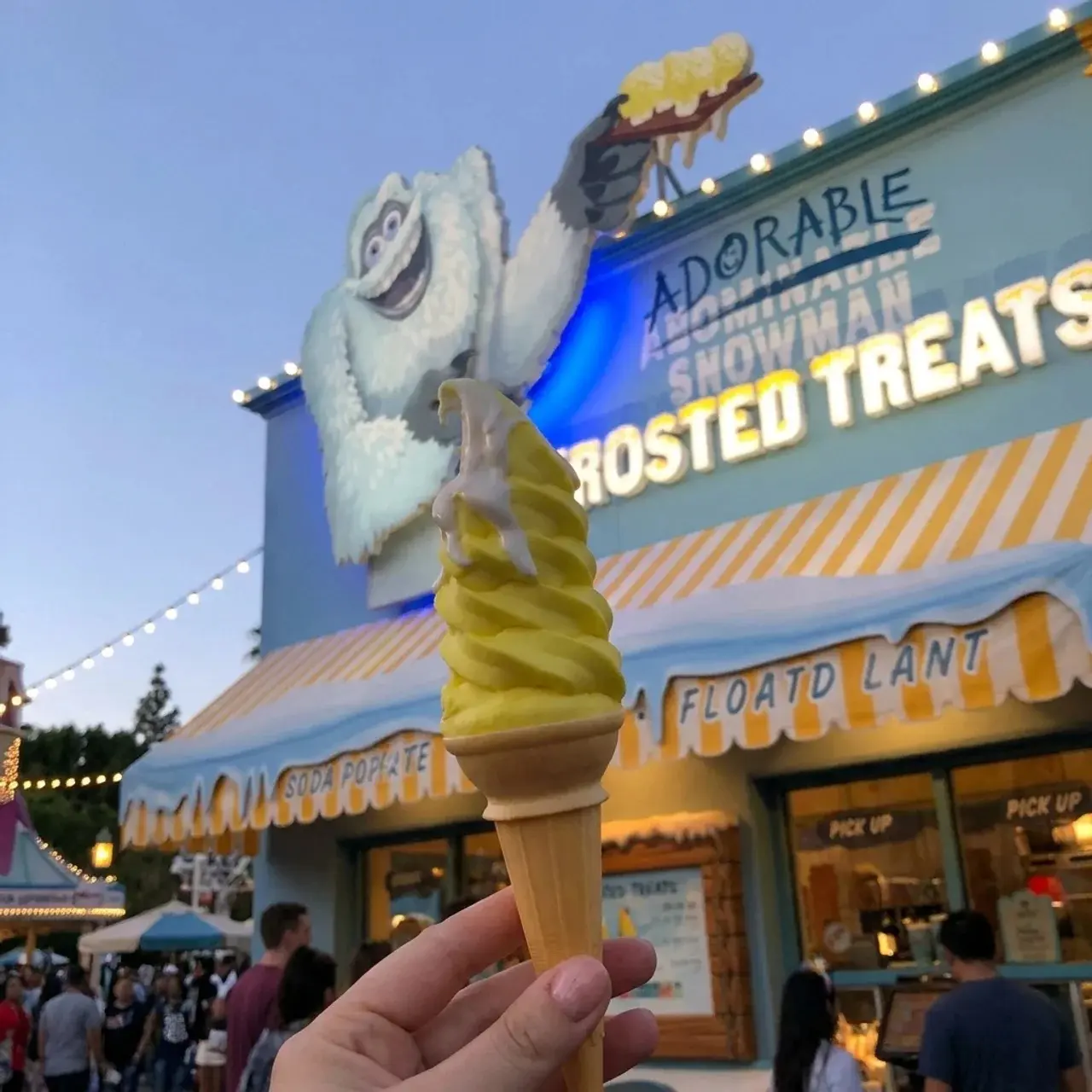 lemon soft serve at Disneyland California Adventure