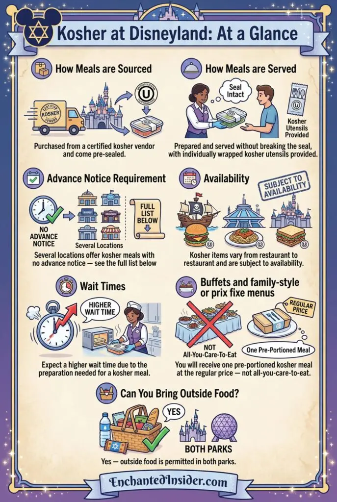 How To Eat Kosher at Disneyland Resort Infographic