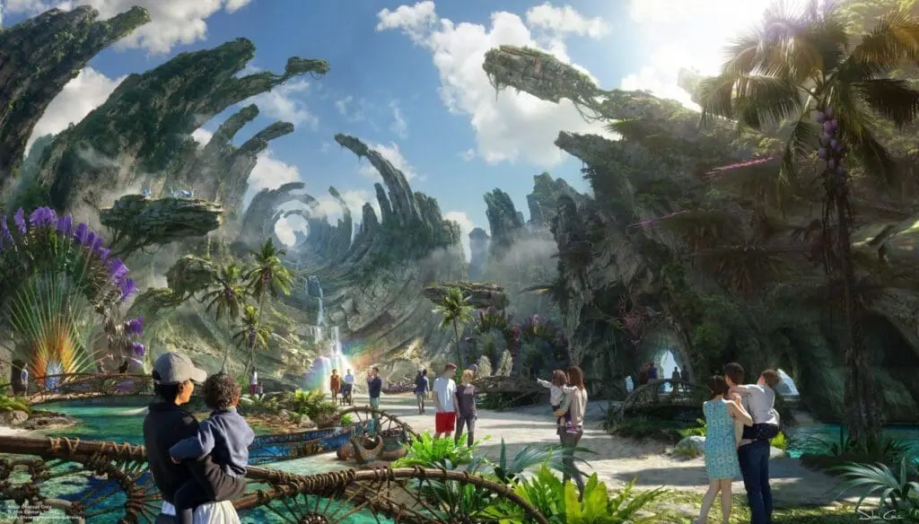 Concept art of the Avatar land coming to Disneyland 
