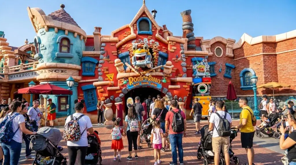 Entrance to Disneyland Roger Rabbit's Cartoon Spin at Toontown. 