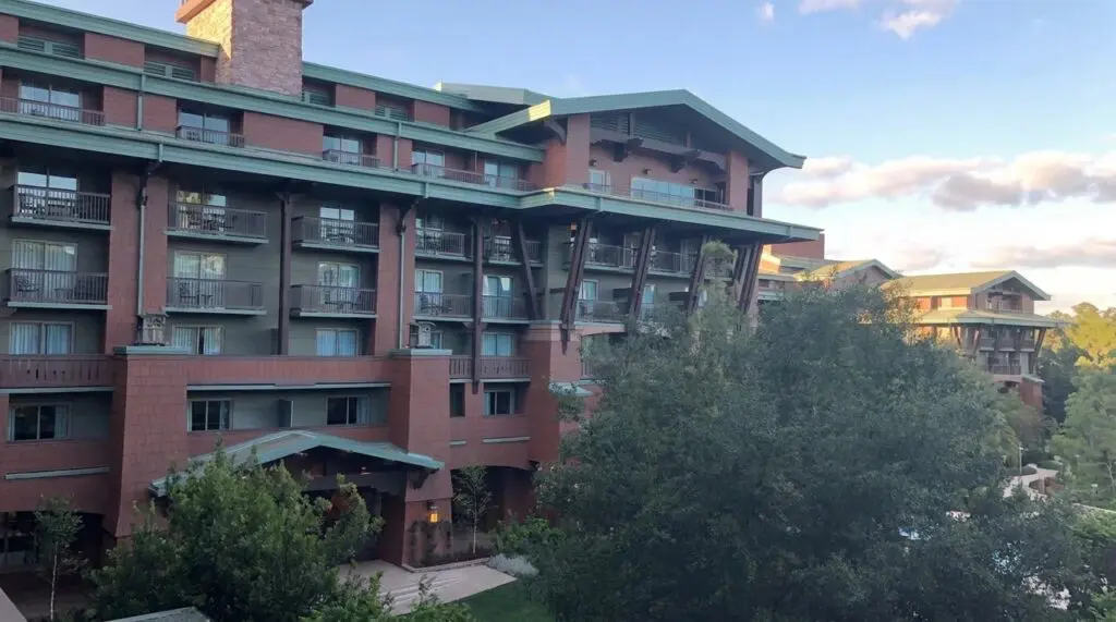 Woods Courtyard Room View at the grand californian hotel and spa.