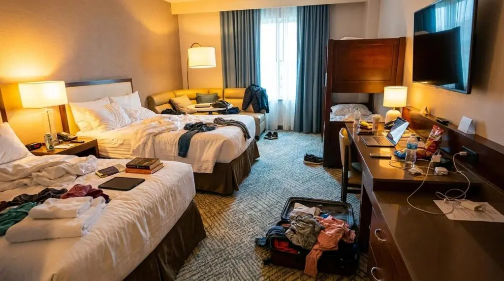 Courtyard by Marriot Double Queen with Bunk Beds Layout