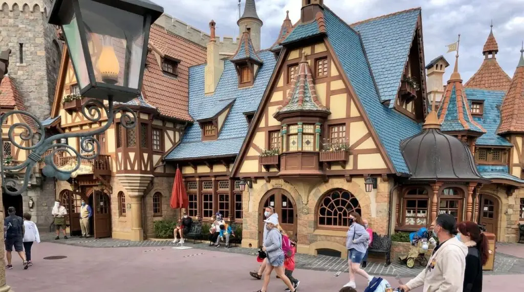 Fantasyland at Disneyland Resort at rope drop.