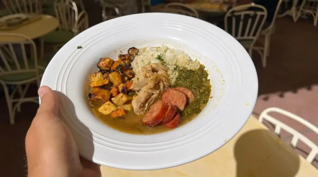 7 greens gumbo at Tiana's Palace, Disneyland