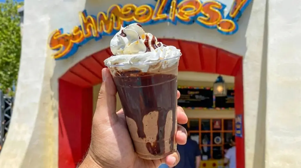 Make Mine Mocha outside of Schmoozies in California Adventure