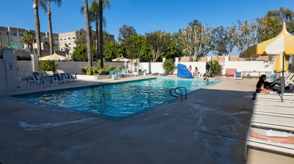 Pool area at Hotel Lulu in Anaheim.