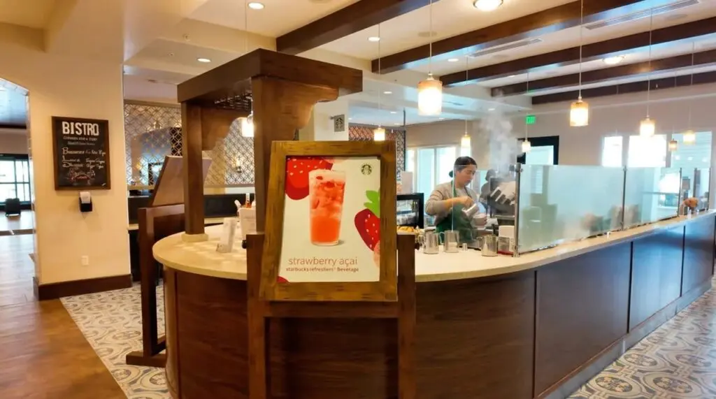 Starbucks location inside Courtyard by Marriott Anaheim