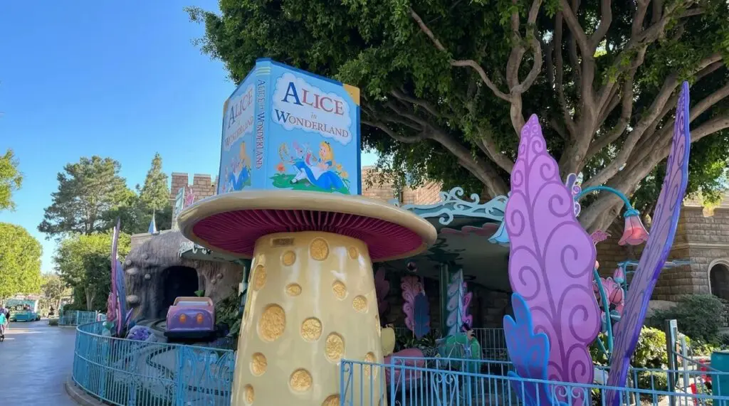 Alice in Wonderland ride at Disneyland