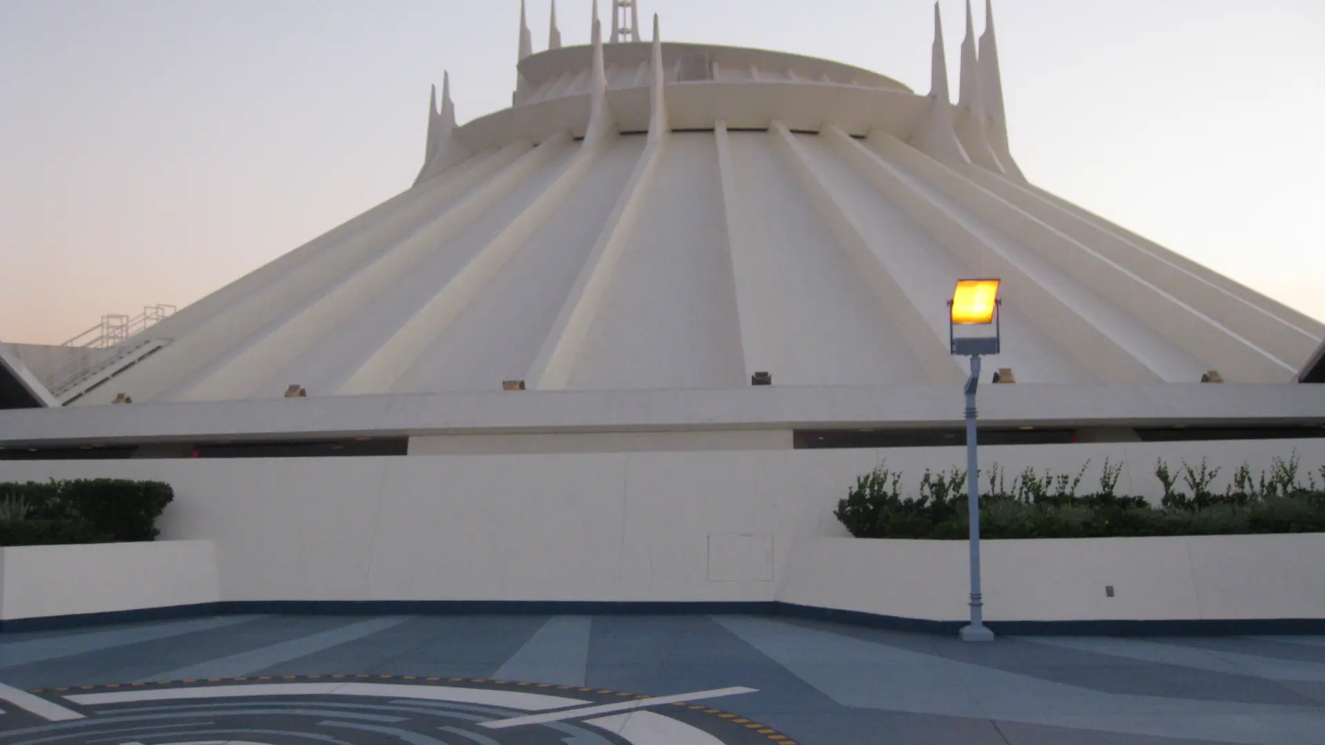 Tomorrowland plaza at Disneyland with Astro Orbitor